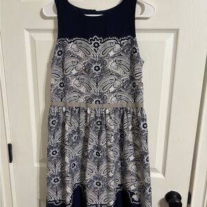 LOFT Navy and Cream  Dress